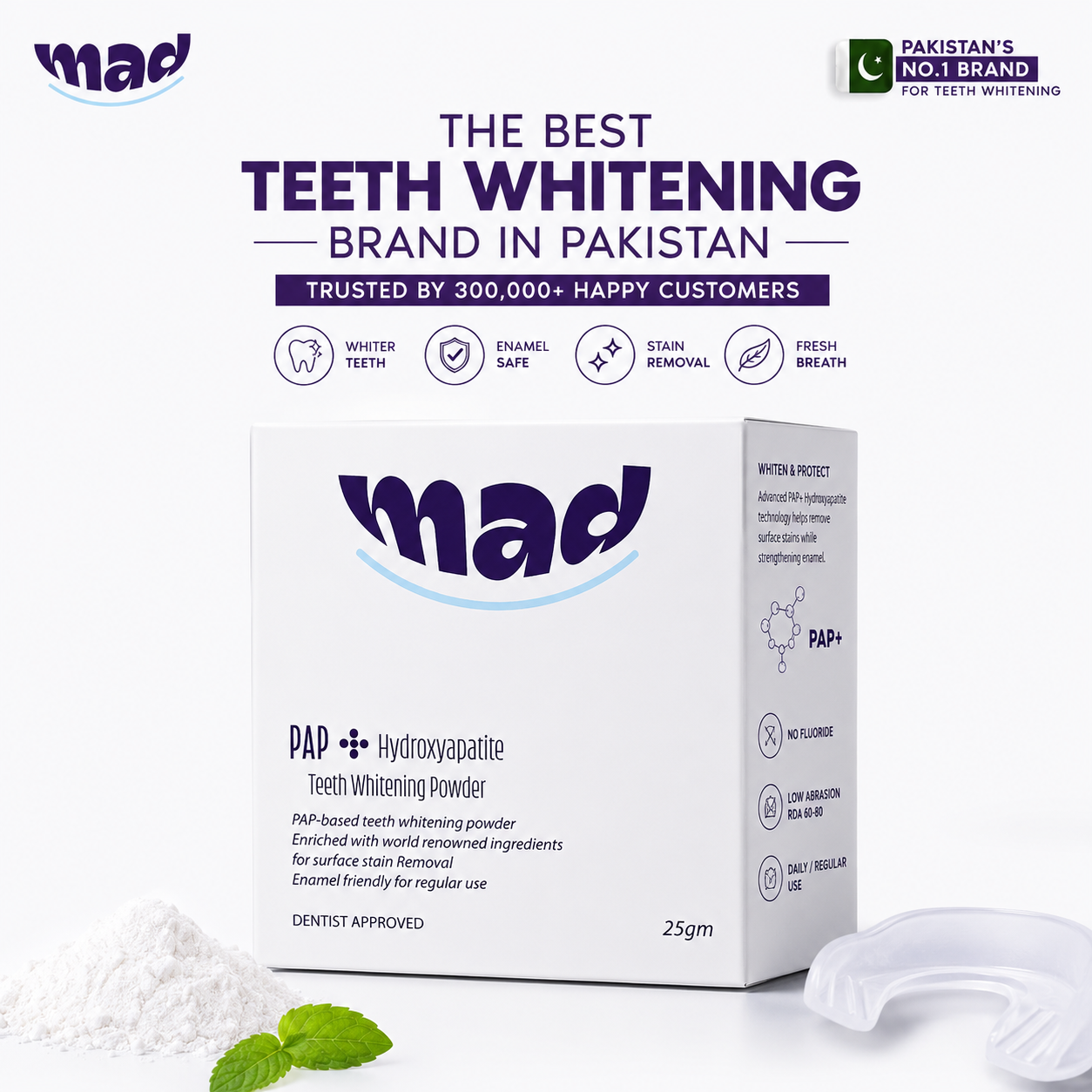 MAD PAP+ Teeth Whitening Powder