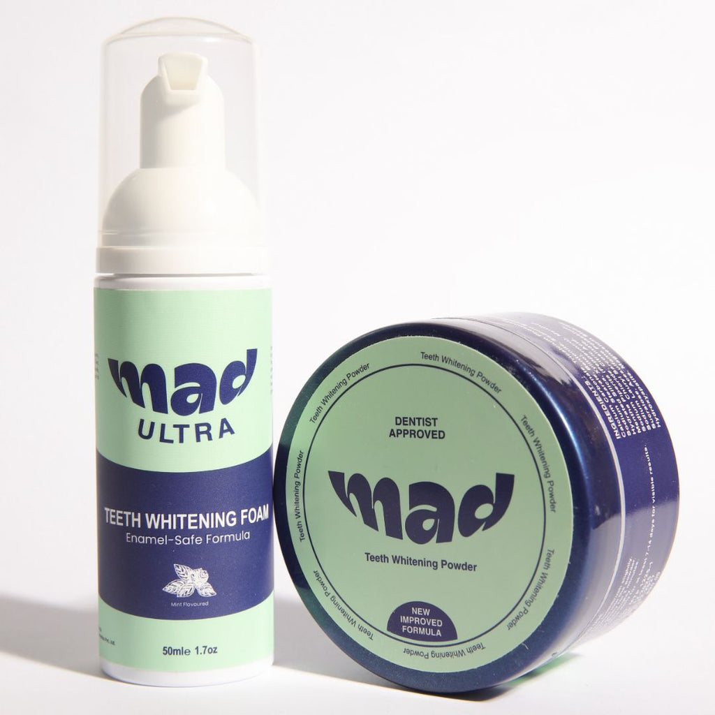 MAD Teeth Whitening Foam + MAD Teeth Whitening Powder (HIGHLY RECOMMENDED) 50% EXTRA DISCOUNT